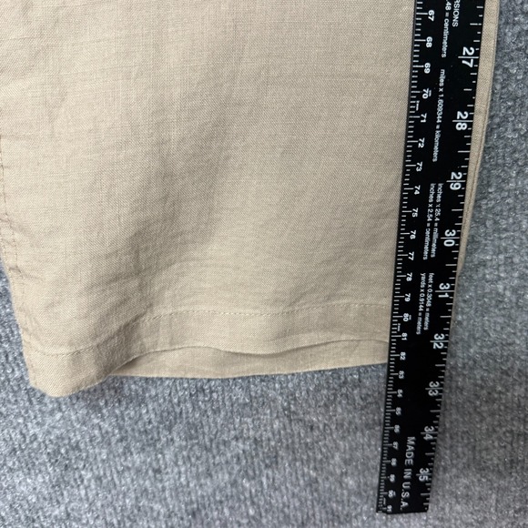Cynthia Rowley Pants Womens 8 Khaki 100% Linen Adjustable Length NWT Lagenlook - Picture 7 of 15
